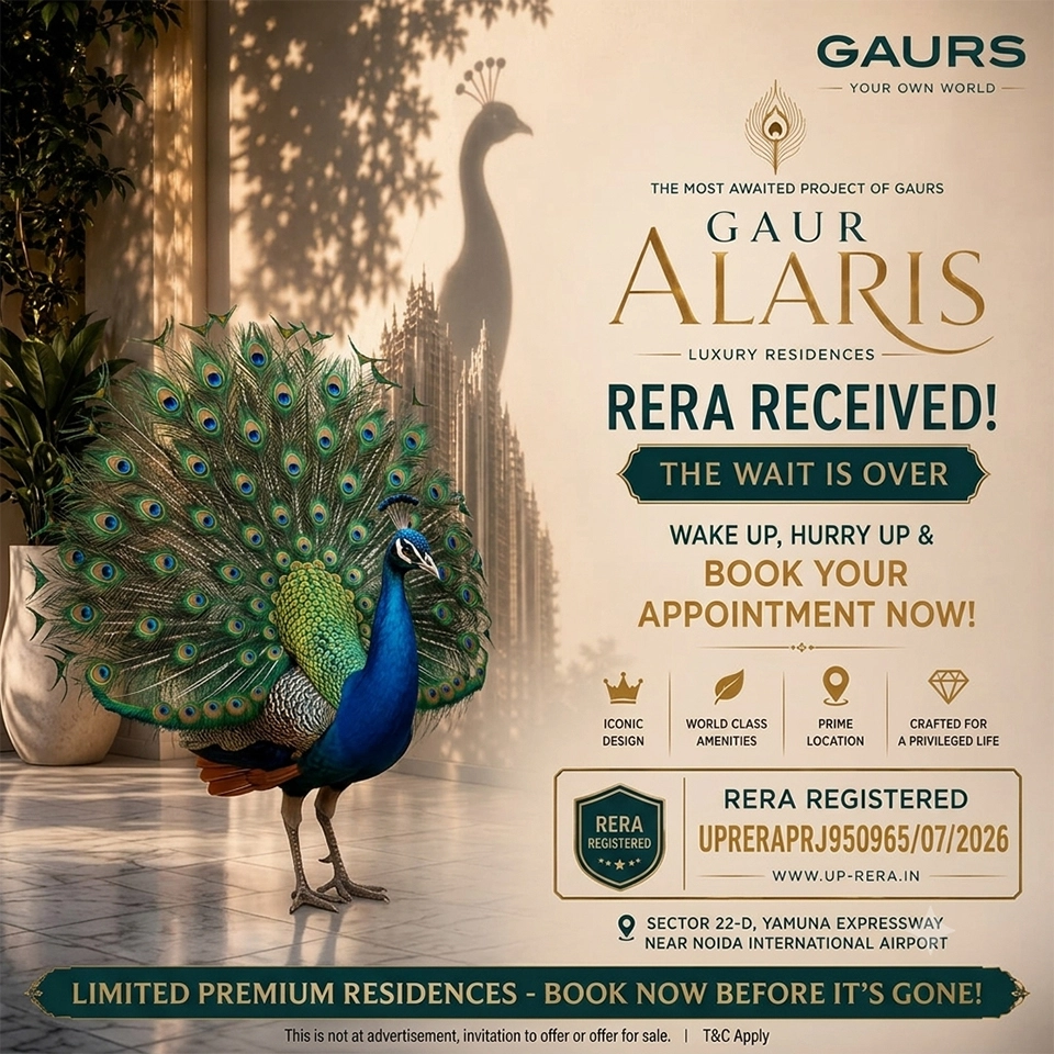 Gaur Alaris luxury residences, Sector 22D Yamuna Expressway: official launch creative by Gaurs Group